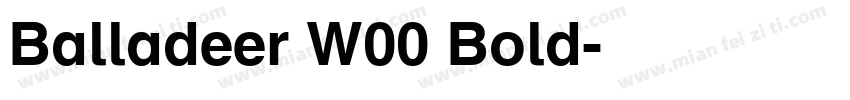 Balladeer W00 Bold字体转换